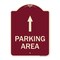 Signmission Parking Area with Ahead Arrow Heavy-Gauge Aluminum Architectural Sign, 24" x 18", BU-1824-23468 A-DES-BU-1824-23468 - alternate 1
